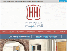 Tablet Screenshot of cottagesathooperhill.com